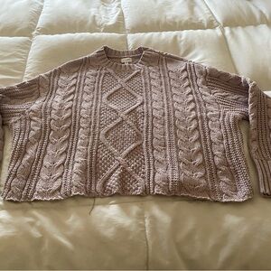 Cable Knit Sweater in Tan